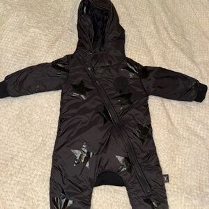 Nununu Black Hooded Snowsuit